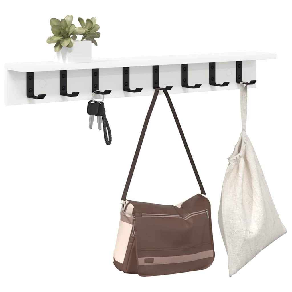 Wall-Mounted Coat Rack Wall-mounted White 80 x 10.5 x 10.5 cm