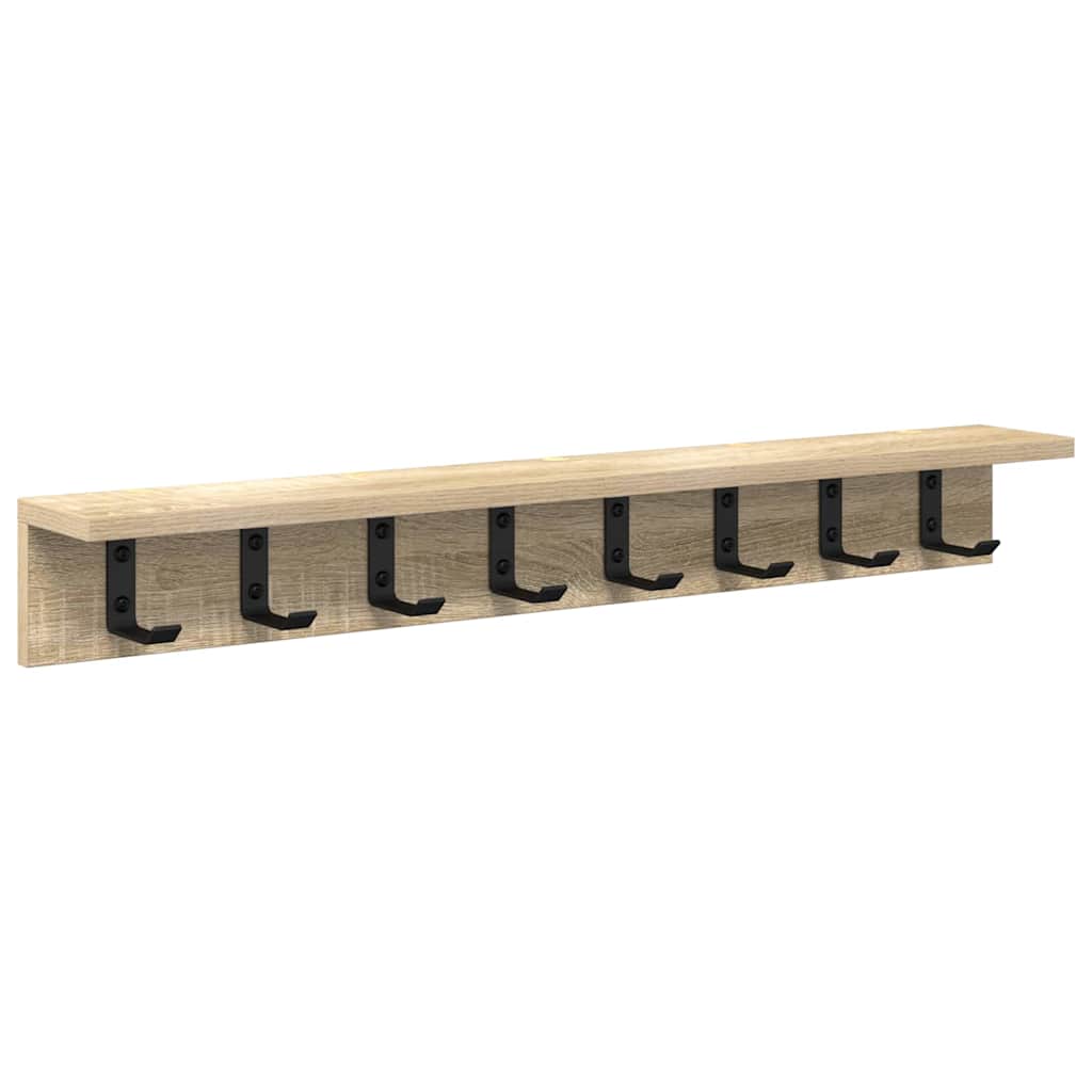 Wall-Mounted Coat Rack Sonoma Oak 80 x 10.5 x 10.5 cm