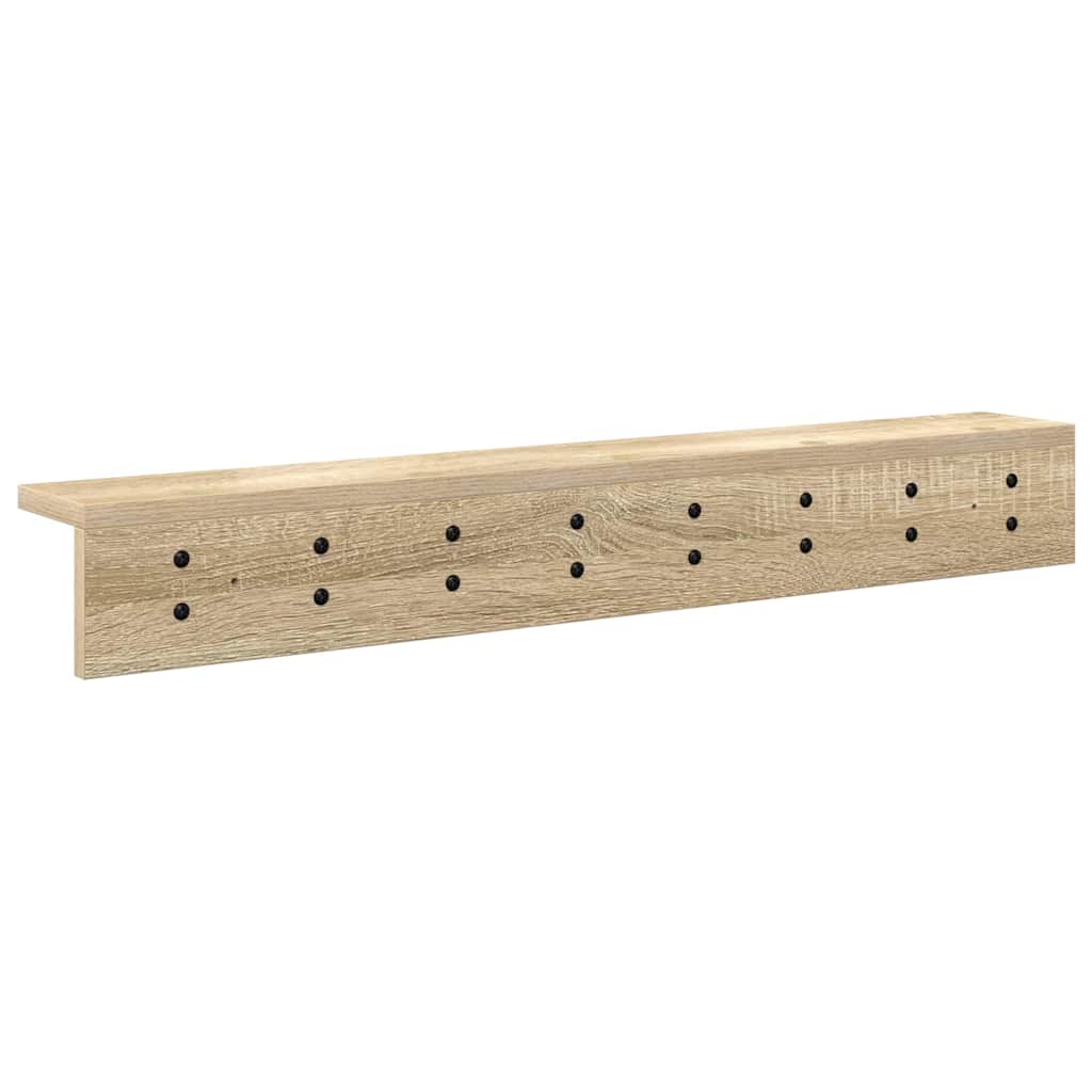 Wall-Mounted Coat Rack Sonoma Oak 80 x 10.5 x 10.5 cm
