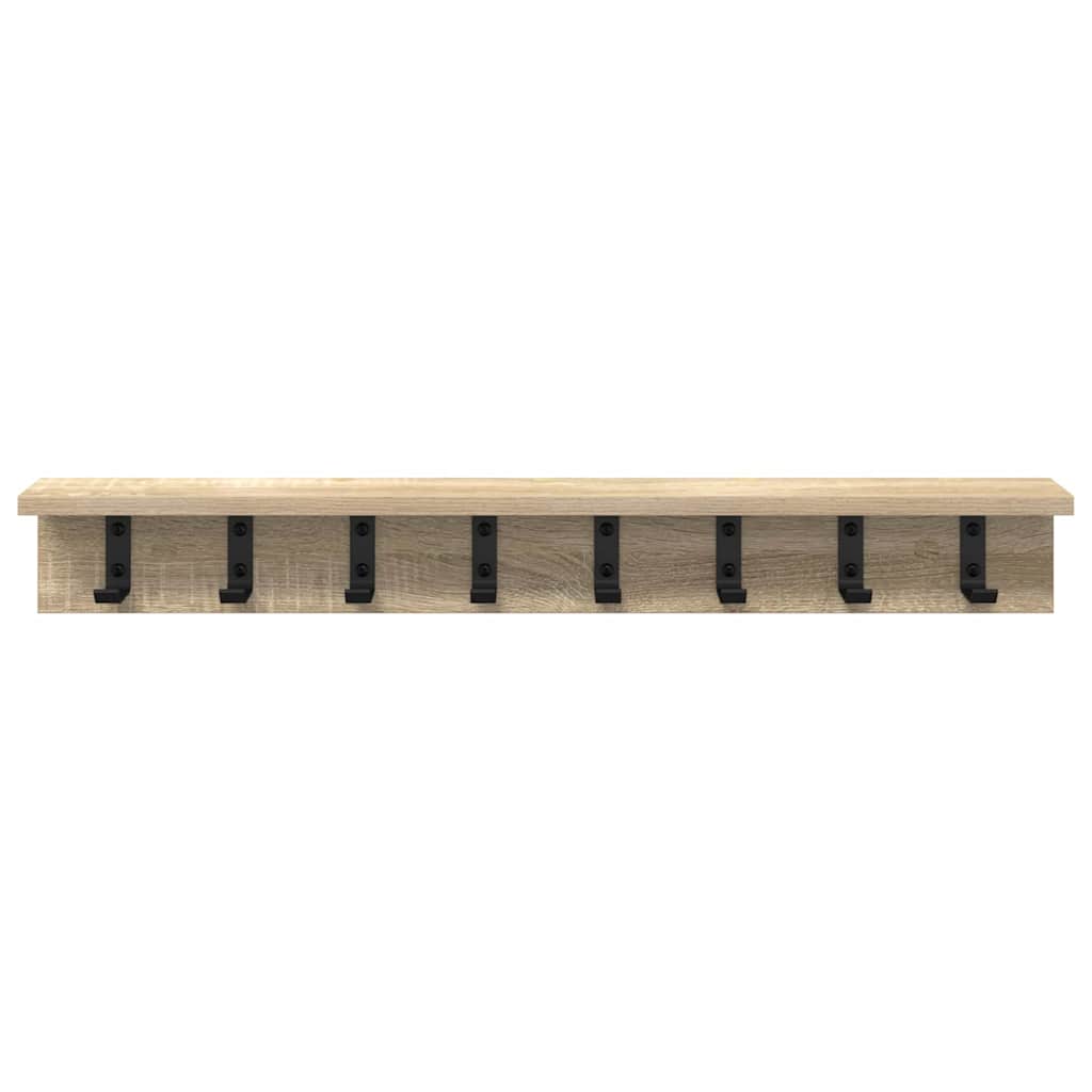Wall-Mounted Coat Rack Sonoma Oak 80 x 10.5 x 10.5 cm