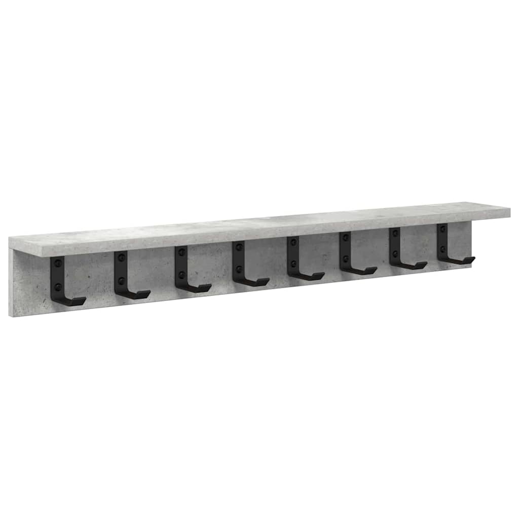 Wall-Mounted Coat Rack Wall-Mounted Concrete Grey