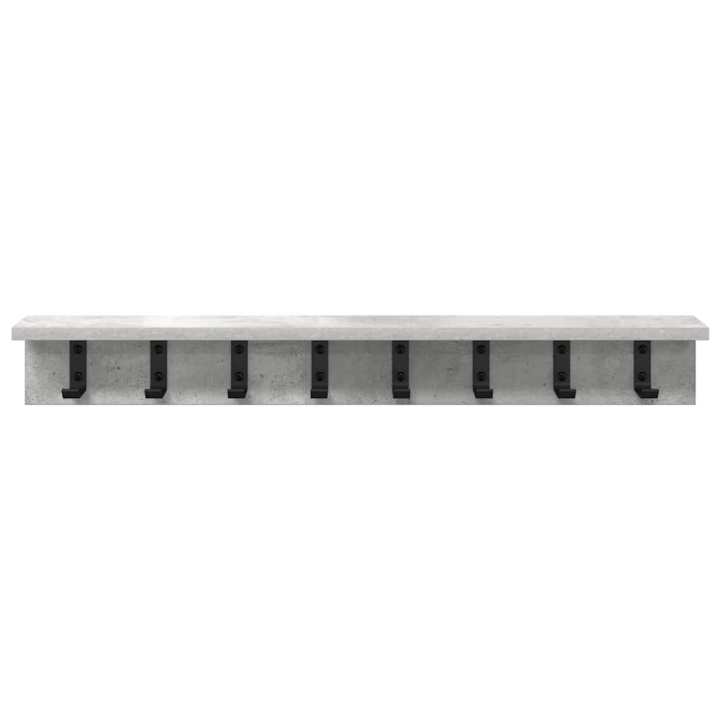 Wall-Mounted Coat Rack Concrete Grey 80 x 10.5 x 10.5 cm