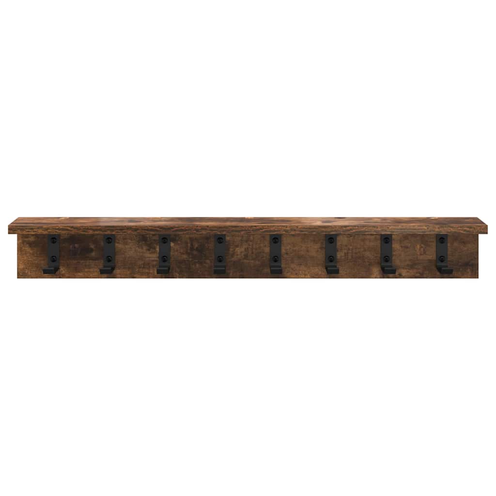 Wall-Mounted Coat Rack Smoked Oak 80 x 10.5 x 10.5 cm