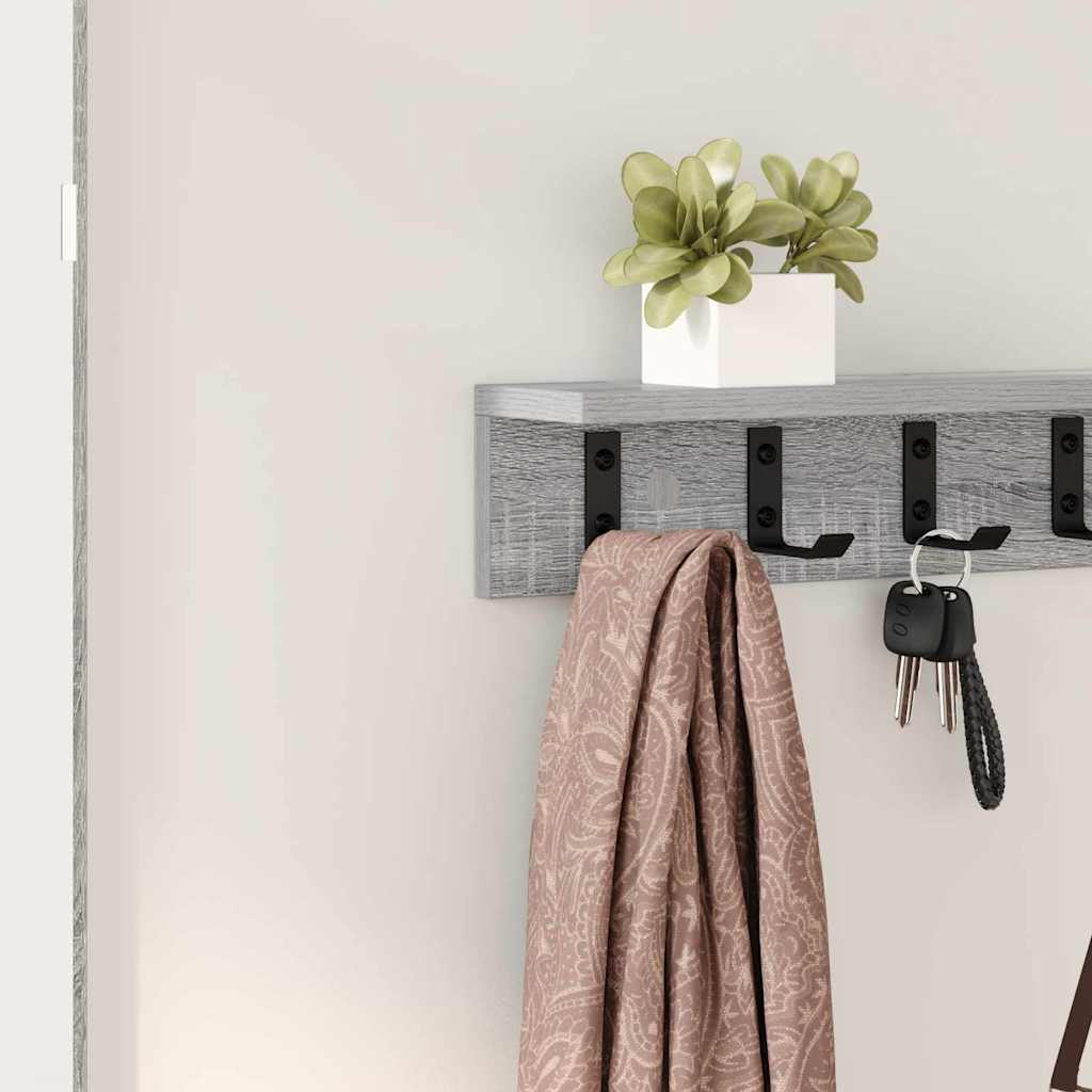 Wall-Mounted Coat Rack Wall-Mounted Grey Sonoma Engineered wood