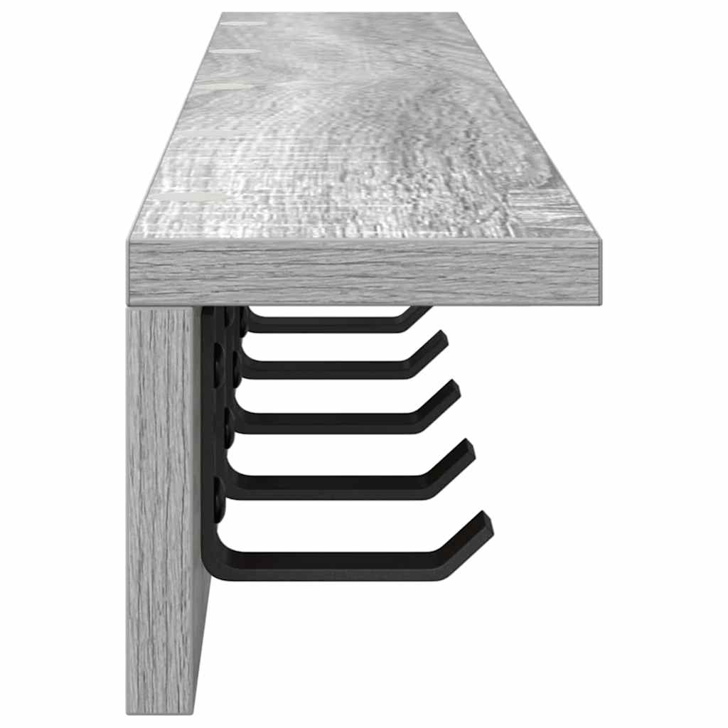 Wall-Mounted Coat Rack Grey Sonoma 80 x 10.5 x 10.5 cm