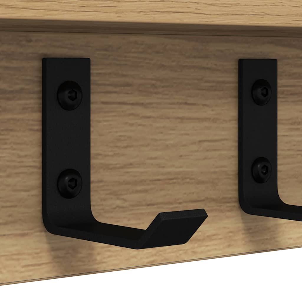 Wall-Mounted Coat Rack Artisan Oak 80 x 10.5 x 10.5 cm