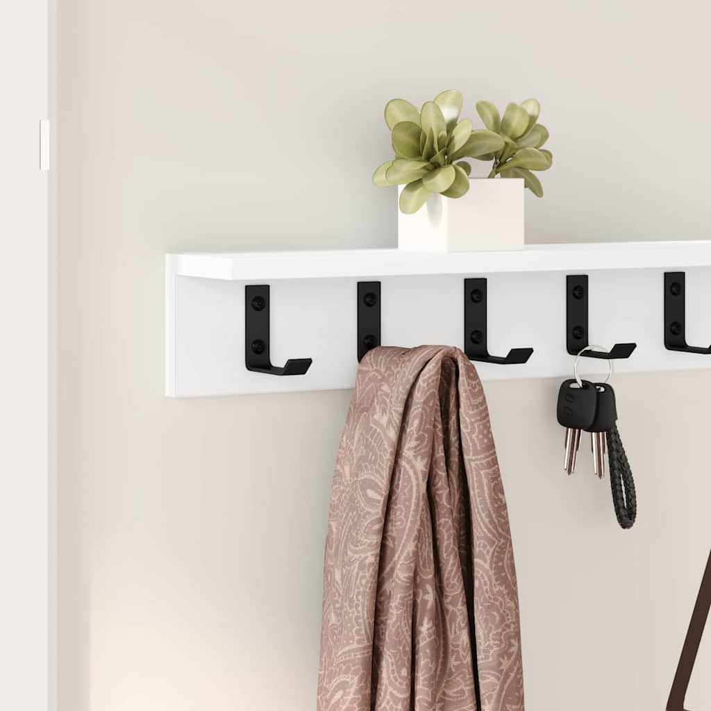 Wall-Mounted Coat Rack Wall-mounted White 100 x 10.5 x 10.5 cm