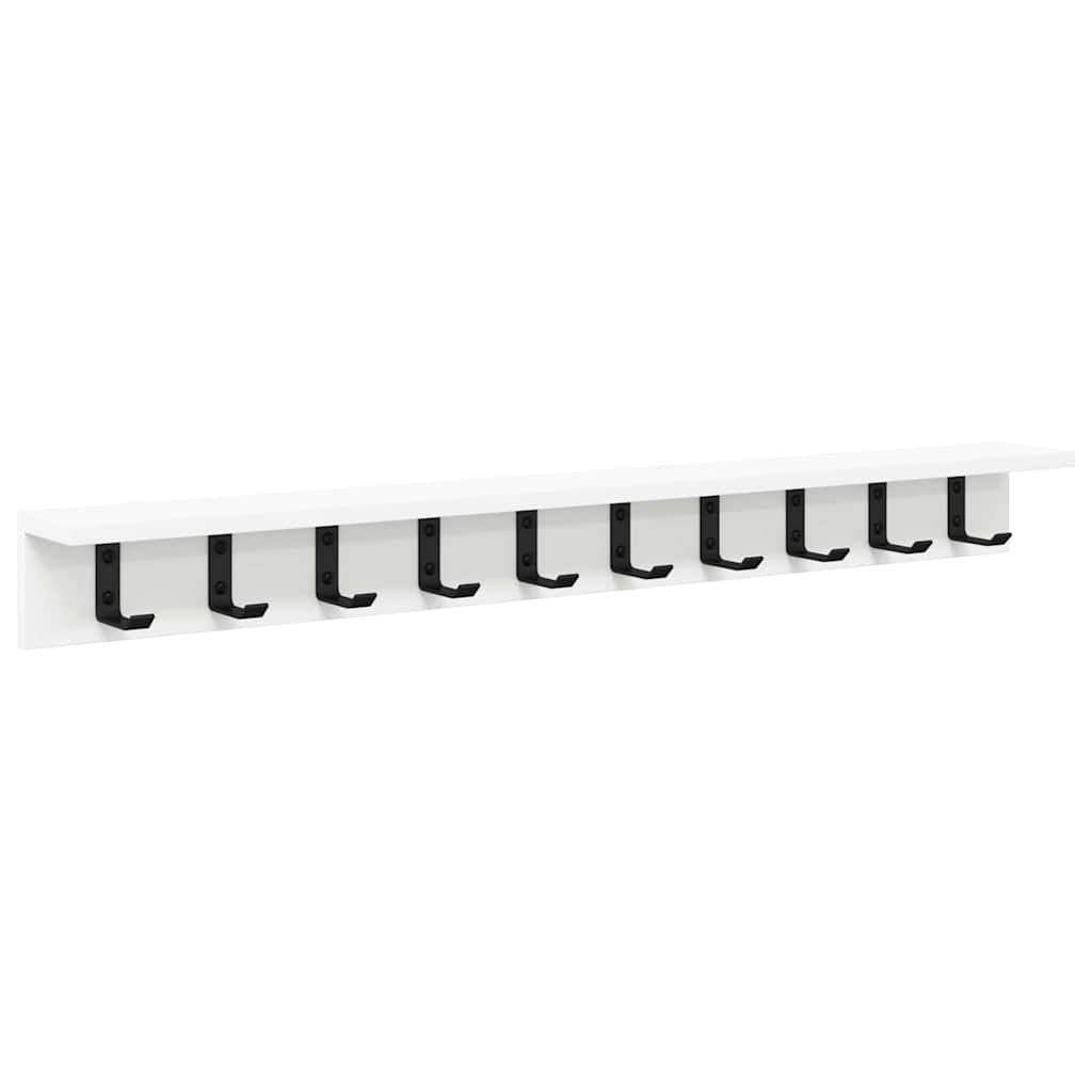 Wall-Mounted Coat Rack Wall-mounted White 100 x 10.5 x 10.5 cm