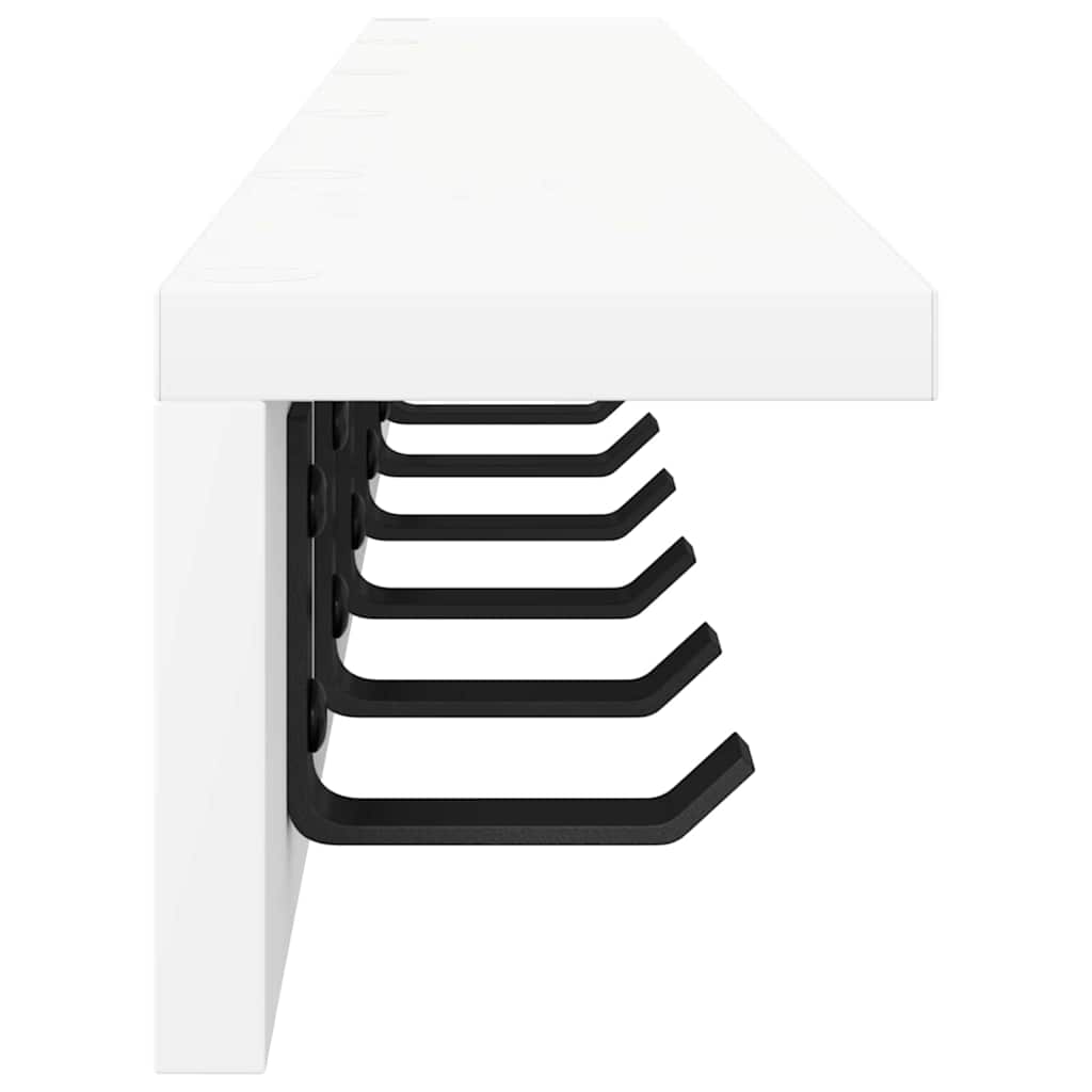 Wall-Mounted Coat Rack Wall-mounted White 100 x 10.5 x 10.5 cm