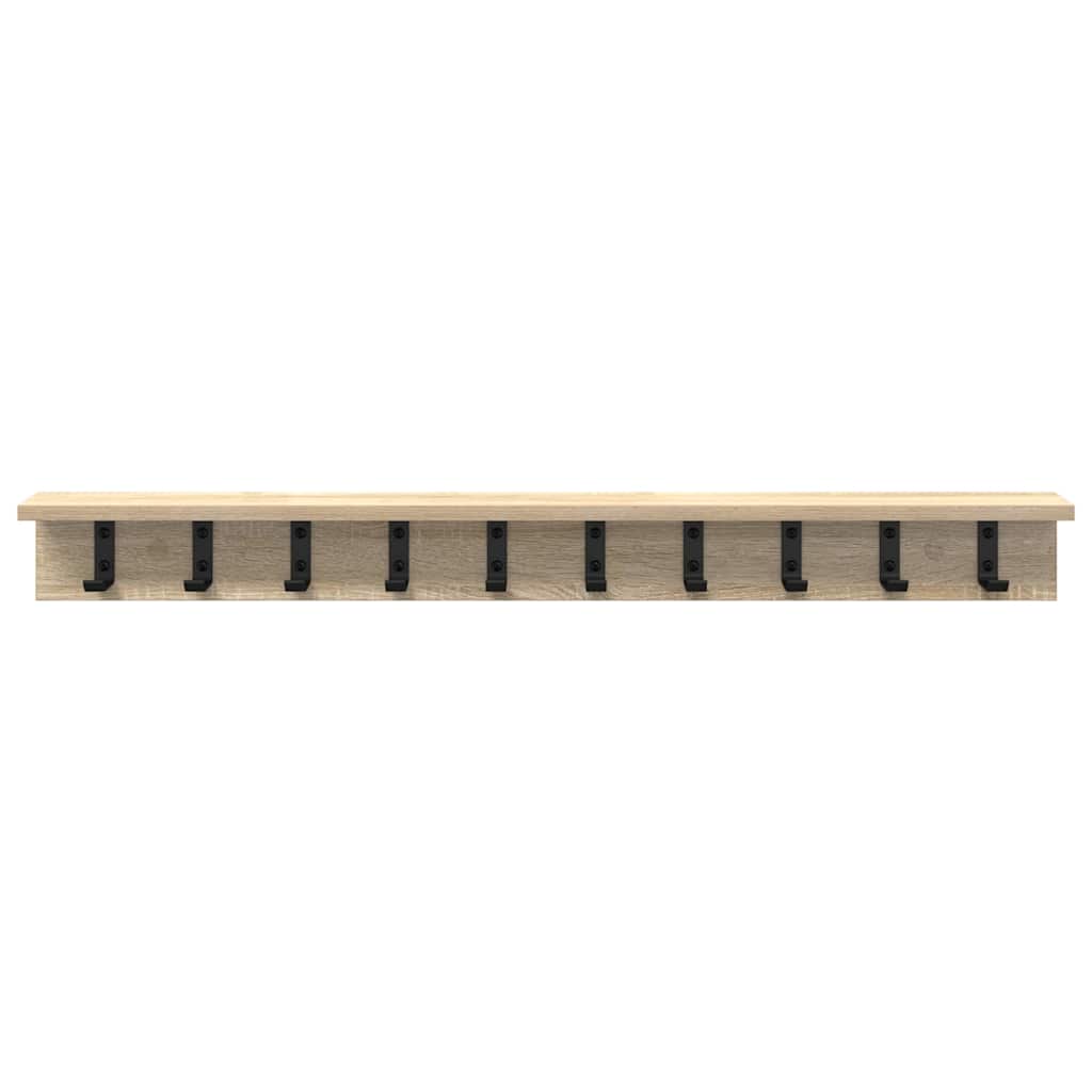 Wall-Mounted Coat Rack Sonoma Oak 100 x 10.5 x 10.5 cm