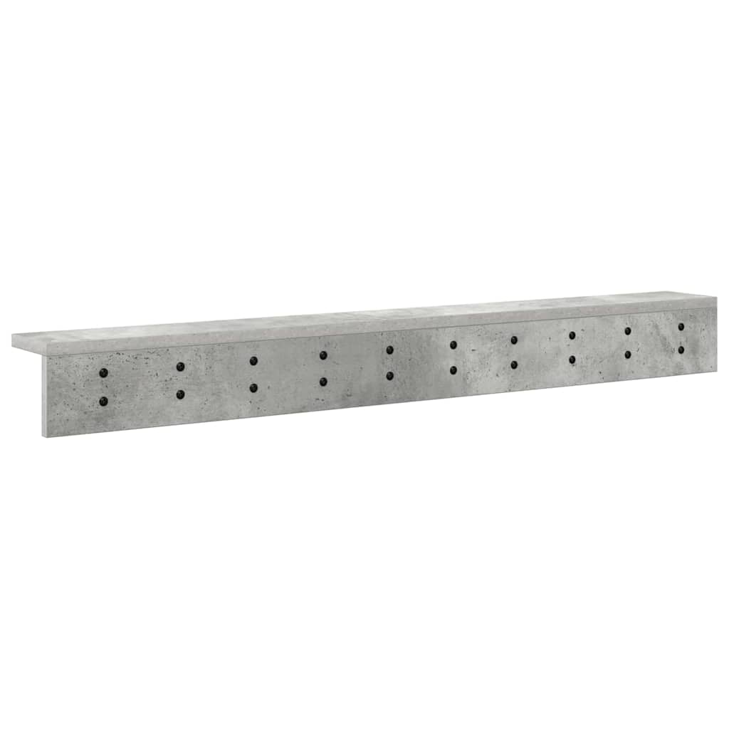 Wall-Mounted Coat Rack Concrete Grey 100 x 10.5 x 10.5 cm