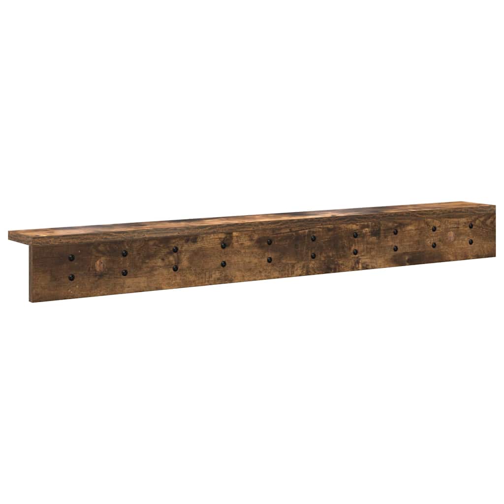 Wall-Mounted Coat Rack Smoked Oak 100 x 10.5 x 10.5 cm