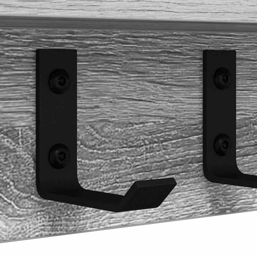 Wall-Mounted Coat Rack Grey Sonoma 100 x 10.5 x 10.5 cm