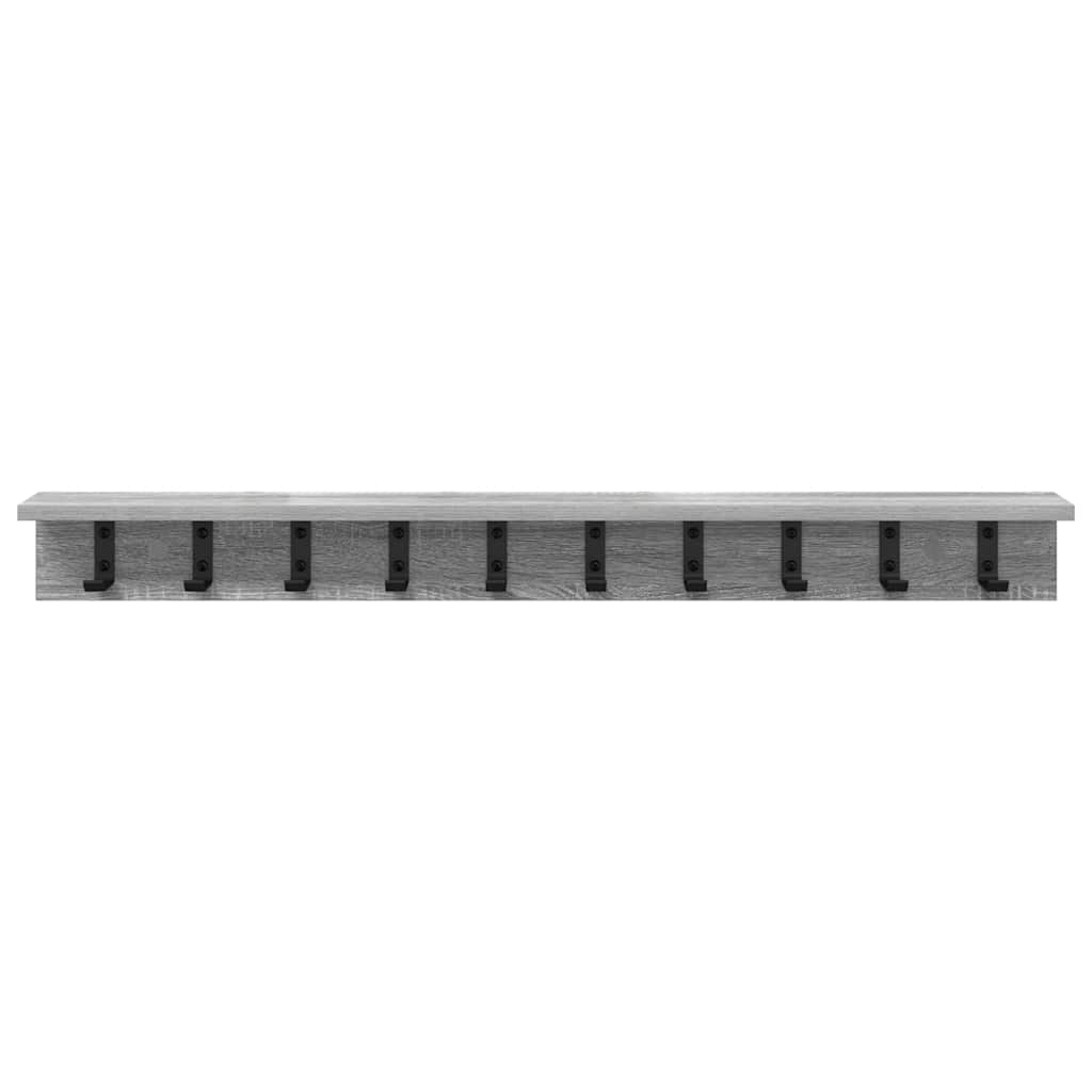 Wall-Mounted Coat Rack Grey Sonoma 100 x 10.5 x 10.5 cm