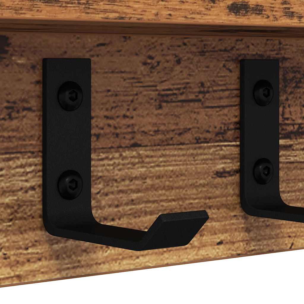 Wall-Mounted Coat Rack Old Wood 100 x 10.5 x 10.5 cm