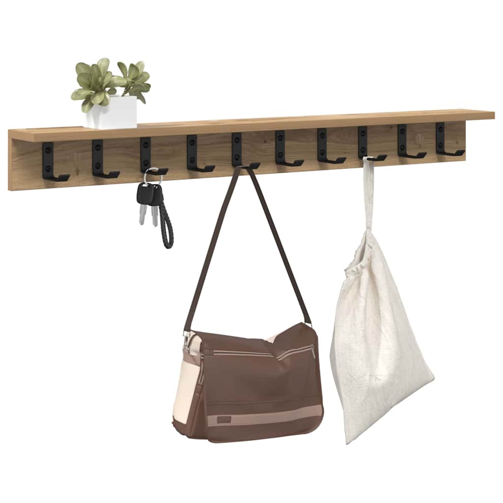 Wall-Mounted Coat Rack Wall-Mounted Artisan Oak Engineered wood