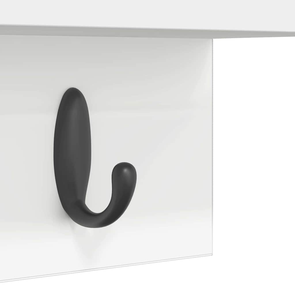 Wall-Mounted Coat Rack Wall-Mounted White 60 x 10.5 x 18 cm