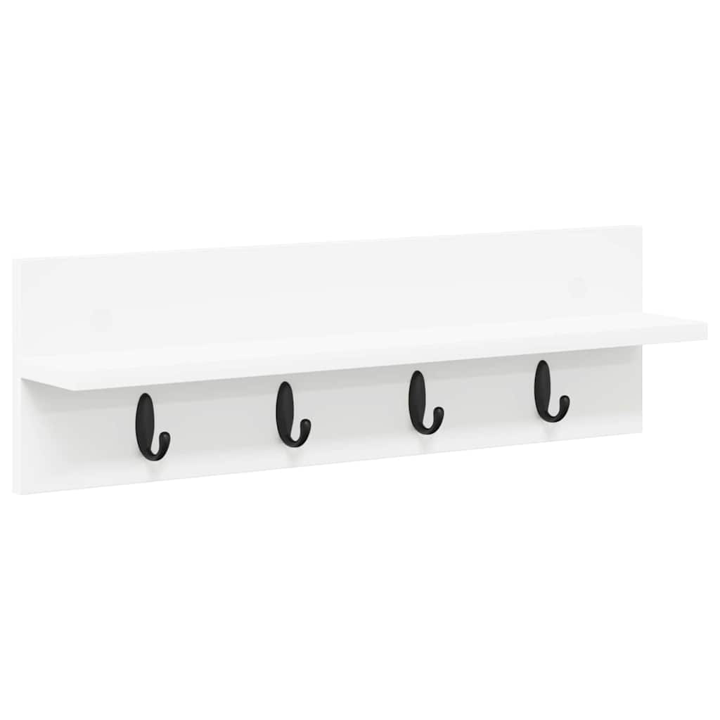 Wall-Mounted Coat Rack Wall-Mounted White 60 x 10.5 x 18 cm