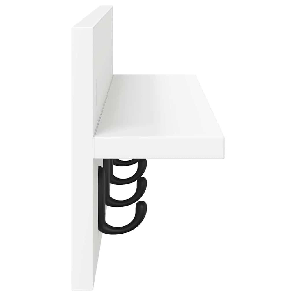 Wall-Mounted Coat Rack Wall-Mounted White 60 x 10.5 x 18 cm
