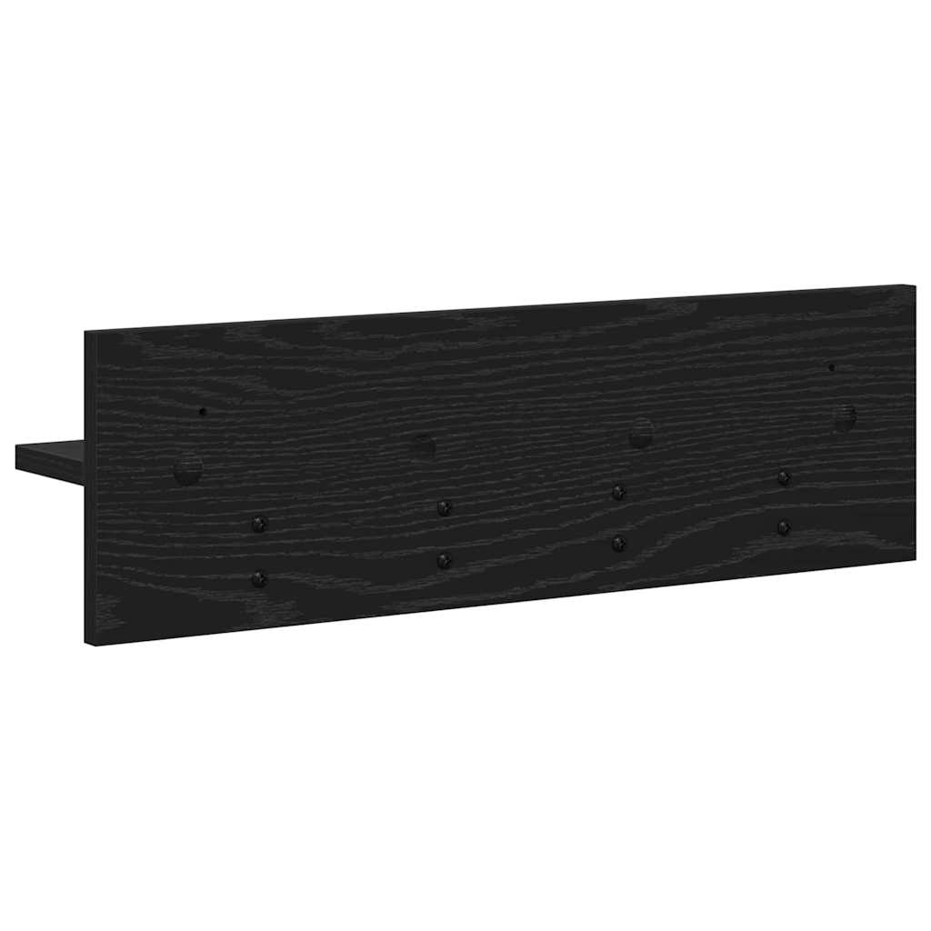 Wall-Mounted Coat Rack Wall-Mounted Black Oak 60 x 10.5 x 18 cm