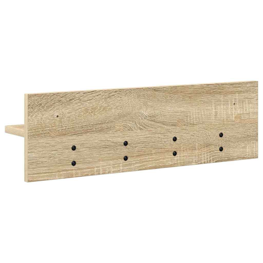 Wall-Mounted Coat Rack Sonoma Oak 60 x 10.5 x 18 cm