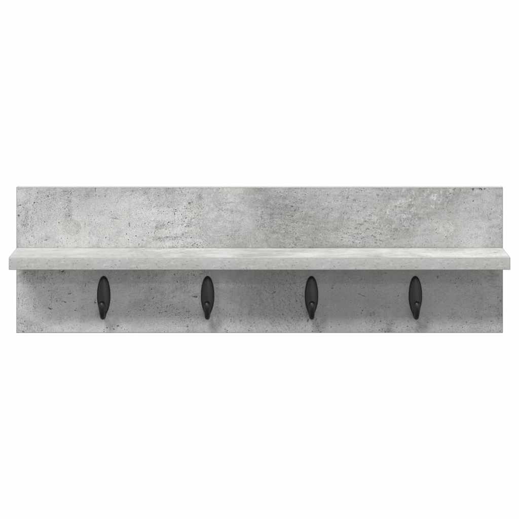 Wall-Mounted Coat Rack Wall-Mounted Concrete Grey