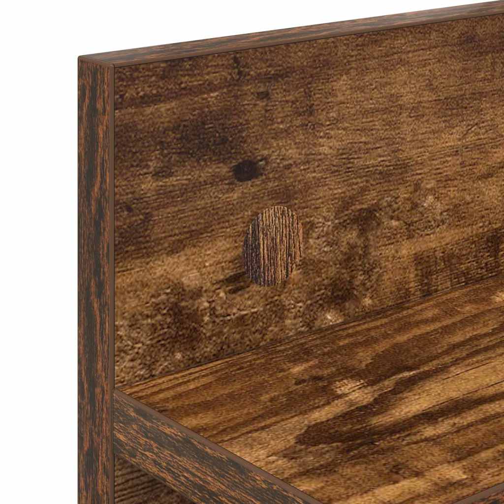 Wall-Mounted Coat Rack Smoked Oak 60 x 10.5 x 18 cm