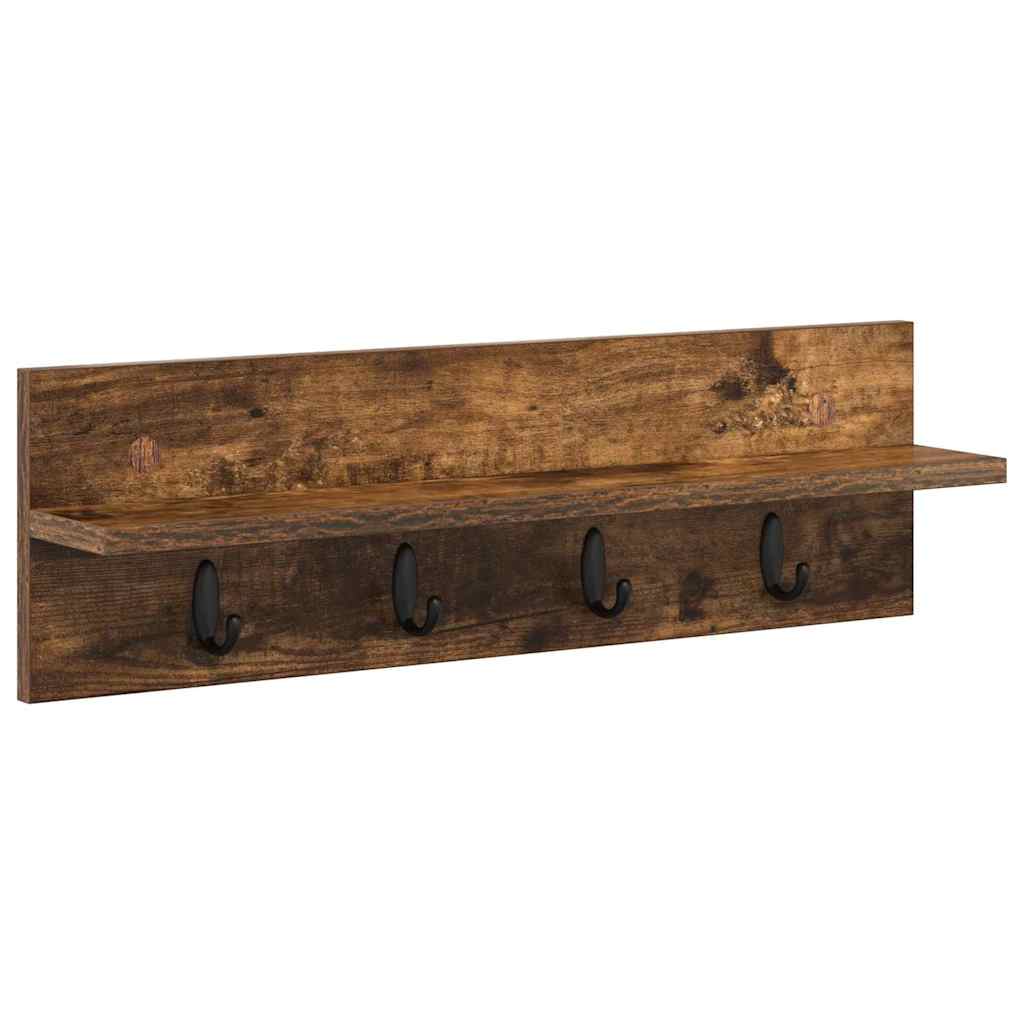 Wall-Mounted Coat Rack Wall-Mounted Smoked Oak Engineered wood