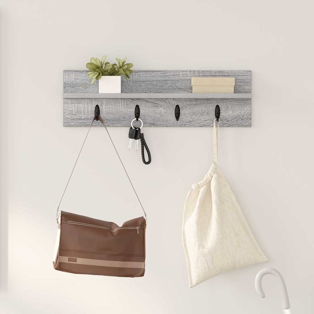 Wall-Mounted Coat Rack Wall-Mounted Grey Sonoma Engineered wood