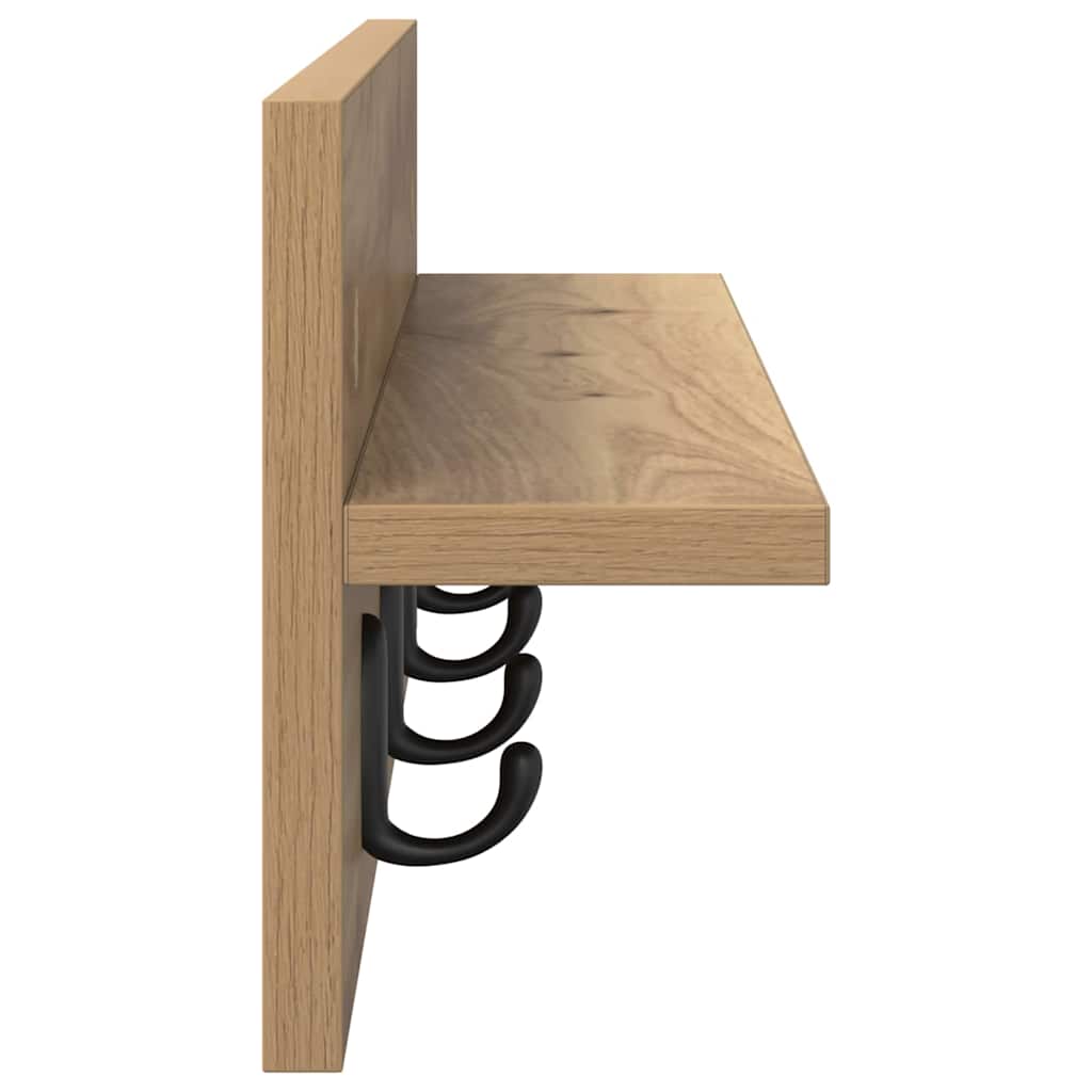 Wall-Mounted Coat Rack Wall-Mounted Artisan Oak Engineered wood