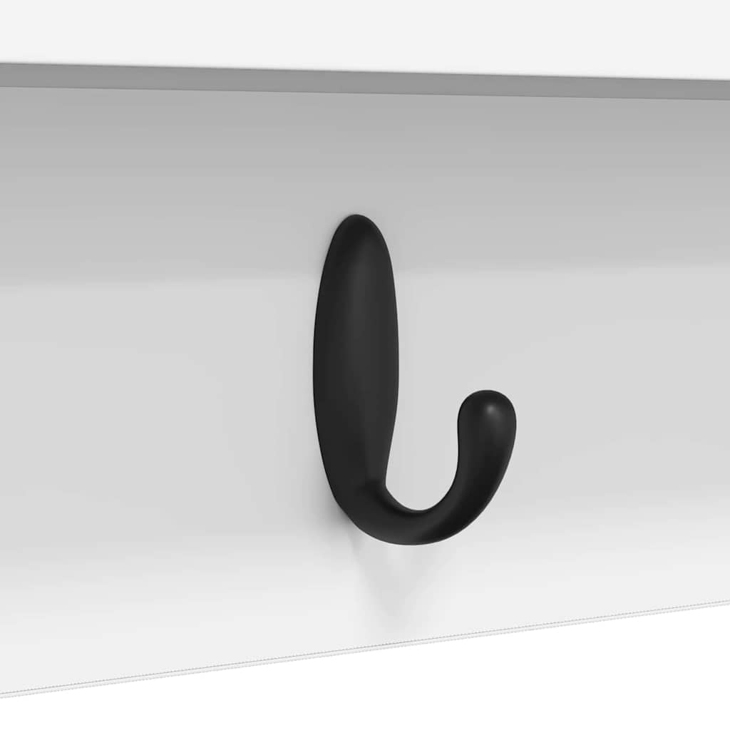 Wall-Mounted Coat Rack White 80 x 10.5 x 18 cm Engineered wood