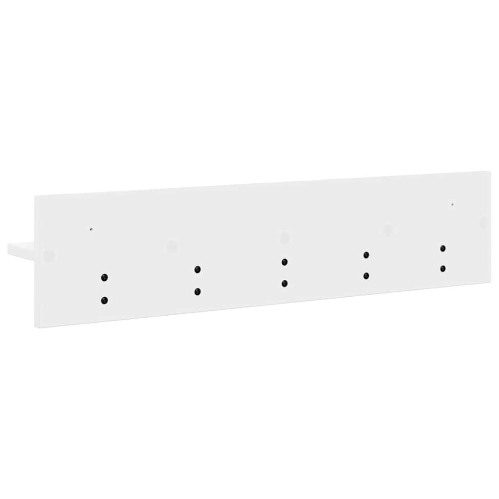 Wall-Mounted Coat Rack White 80 x 10.5 x 18 cm Engineered wood