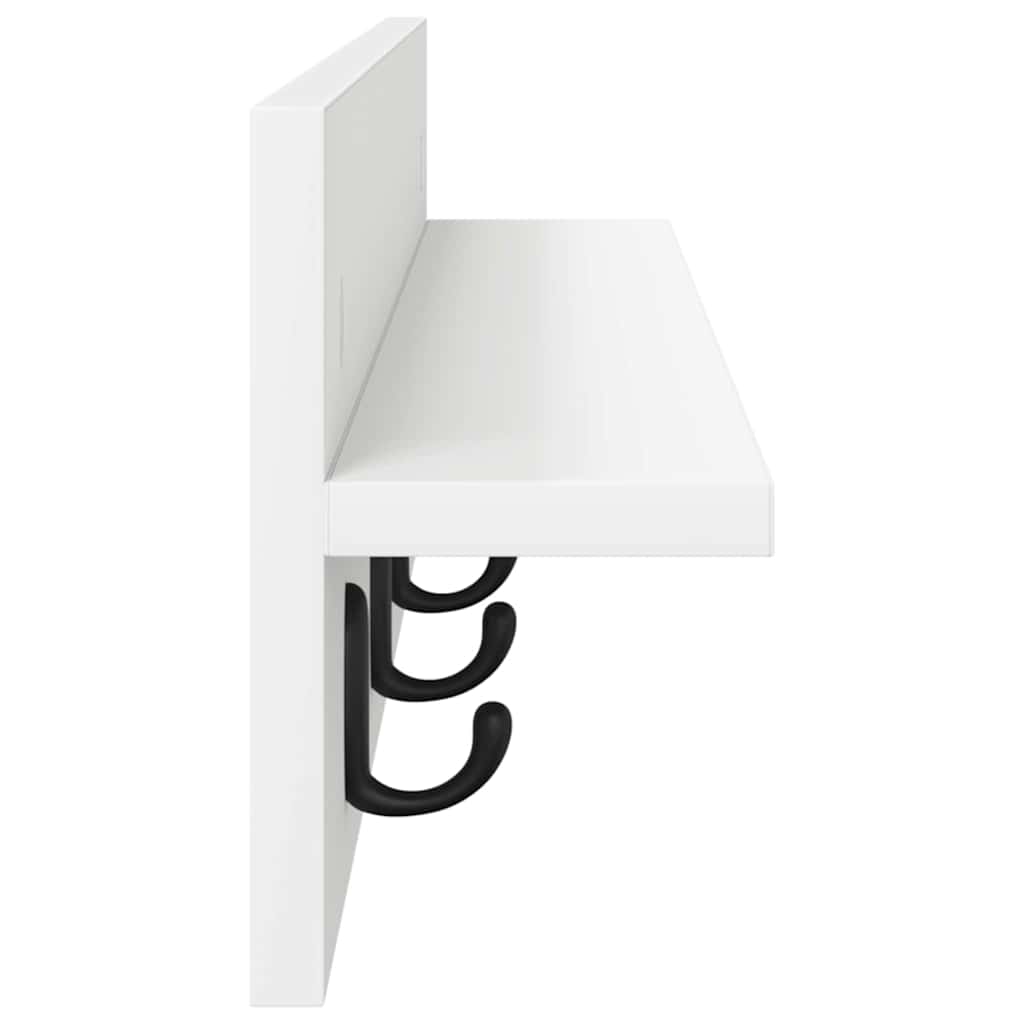 Wall-Mounted Coat Rack White 80 x 10.5 x 18 cm Engineered wood