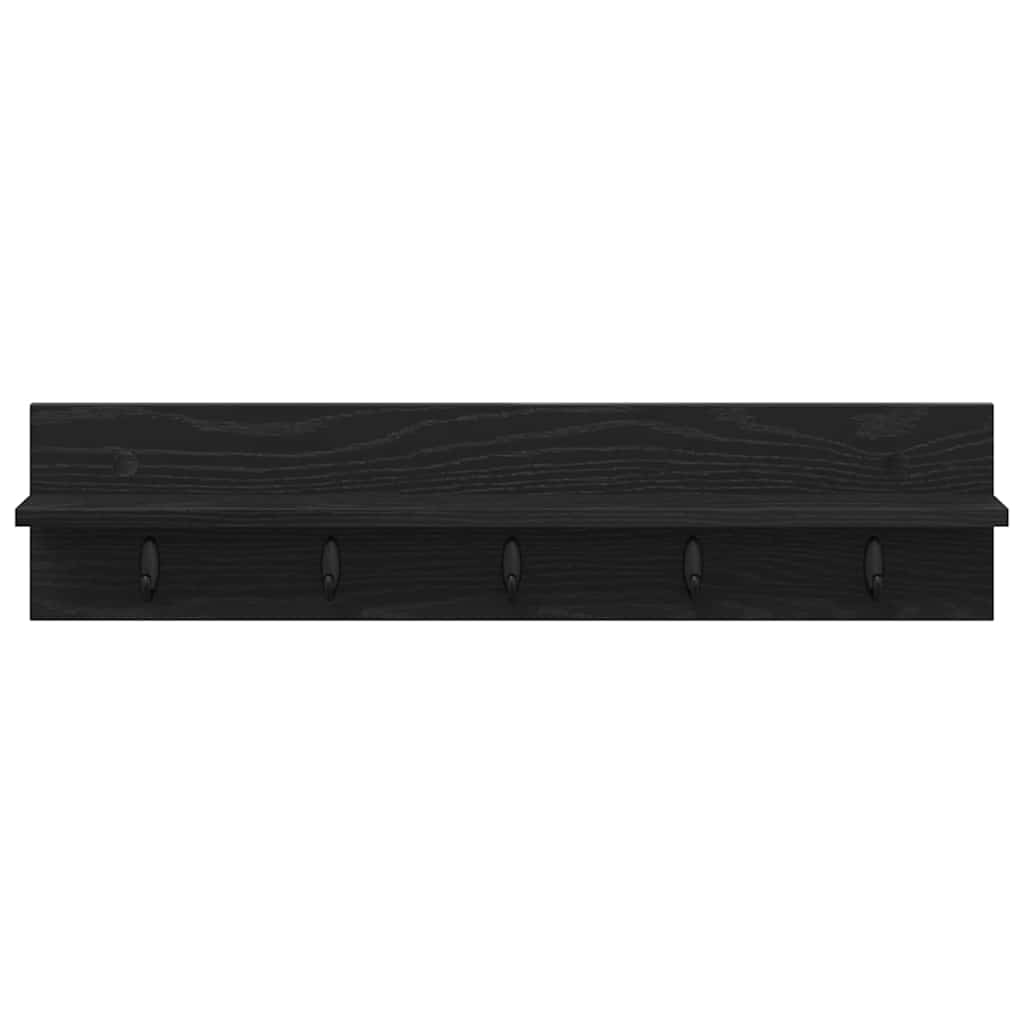 Wall-Mounted Coat Rack Wall-mounted Black Oak 80 x 10.5 x 18 cm