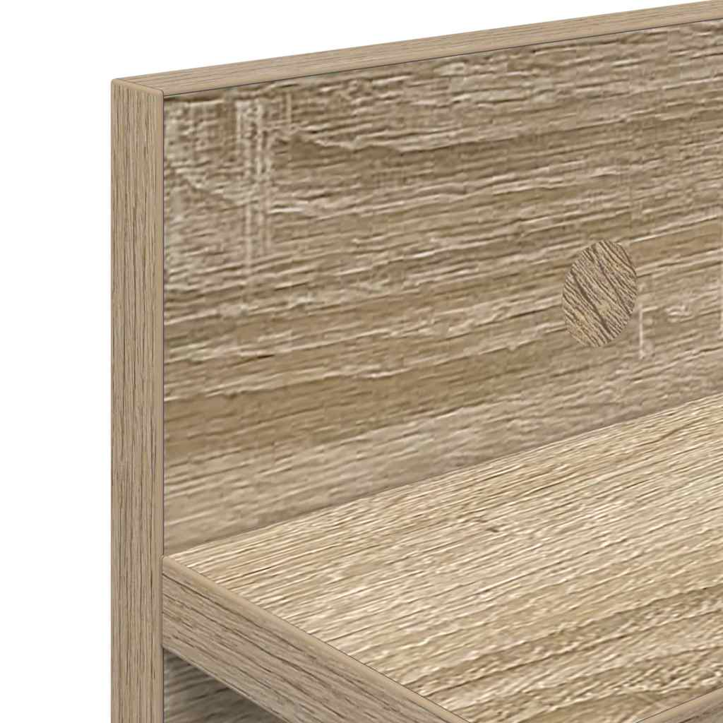 Wall-Mounted Coat Rack Sonoma Oak 80 x 10.5 x 18 cm