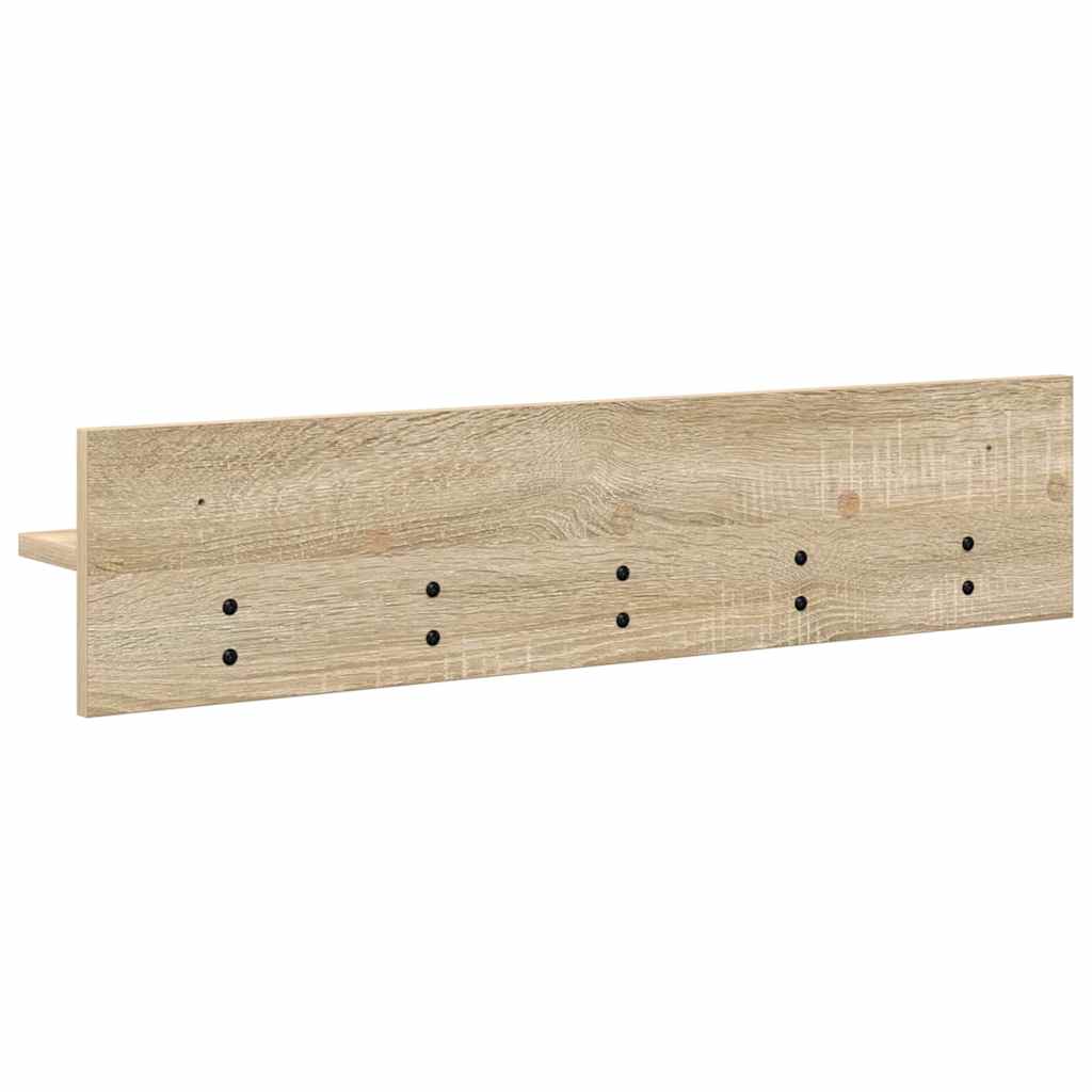 Wall-Mounted Coat Rack Sonoma Oak 80 x 10.5 x 18 cm