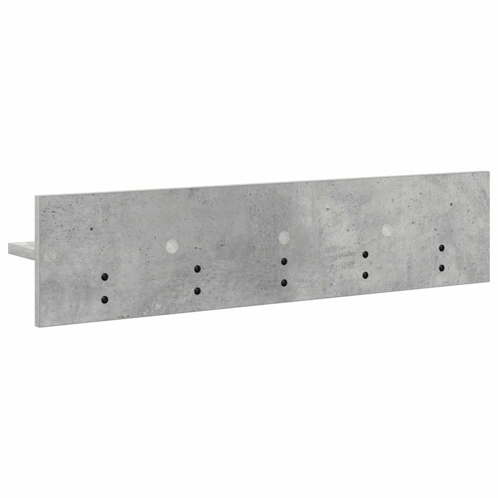 Wall-Mounted Coat Rack Concrete Grey 80 x 10.5 x 18 cm
