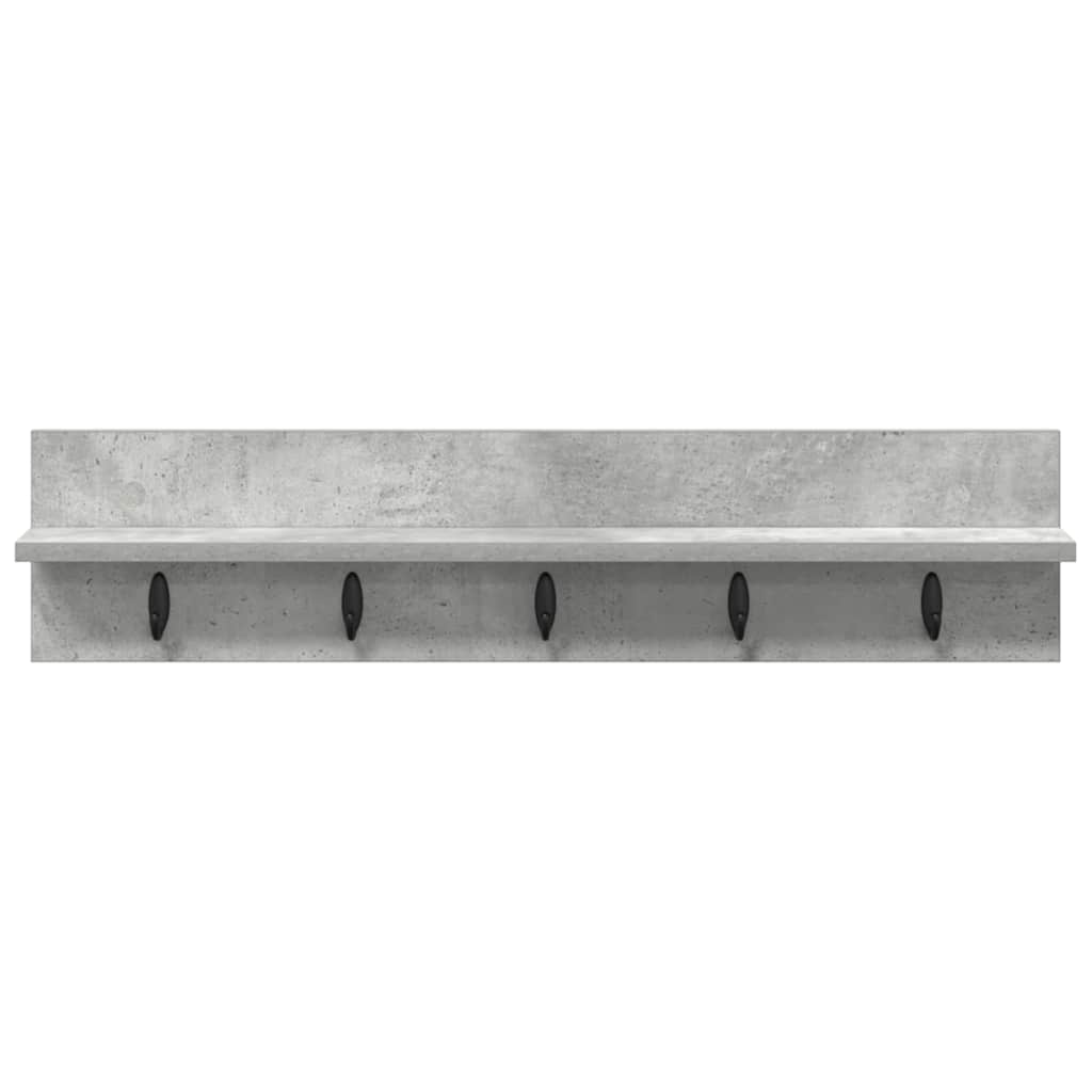 Wall-Mounted Coat Rack Concrete Grey 80 x 10.5 x 18 cm