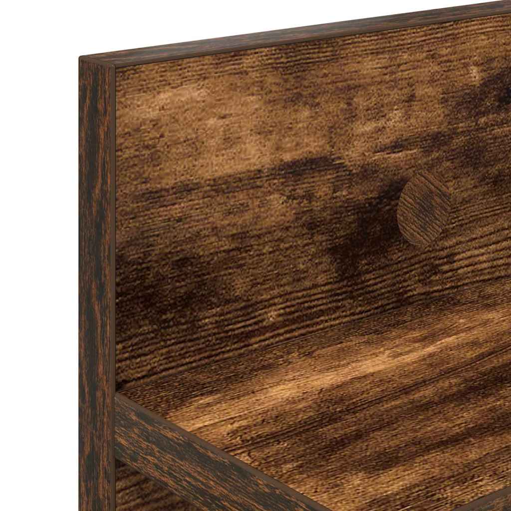 Wall-Mounted Coat Rack Smoked Oak 80 x 10.5 x 18 cm