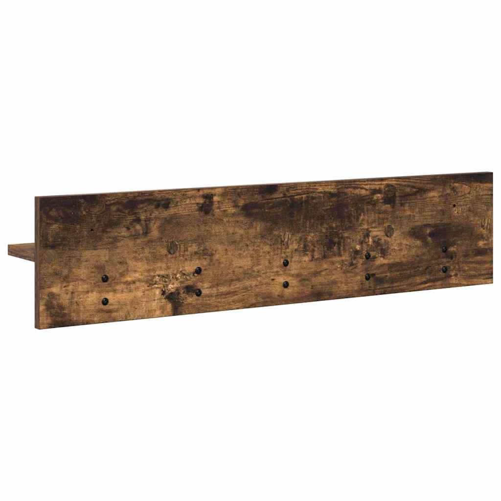 Wall-Mounted Coat Rack Smoked Oak 80 x 10.5 x 18 cm