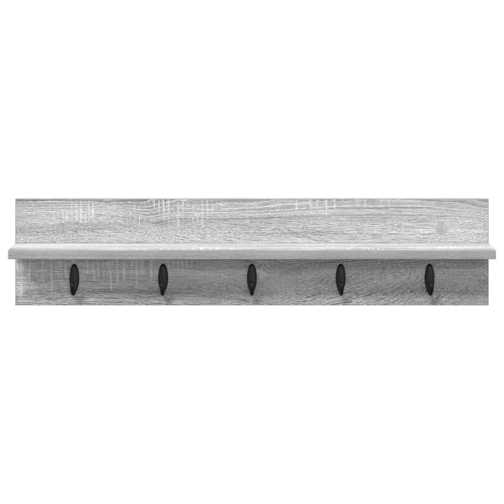 Wall-Mounted Coat Rack Grey Sonoma 80 x 10.5 x 18 cm