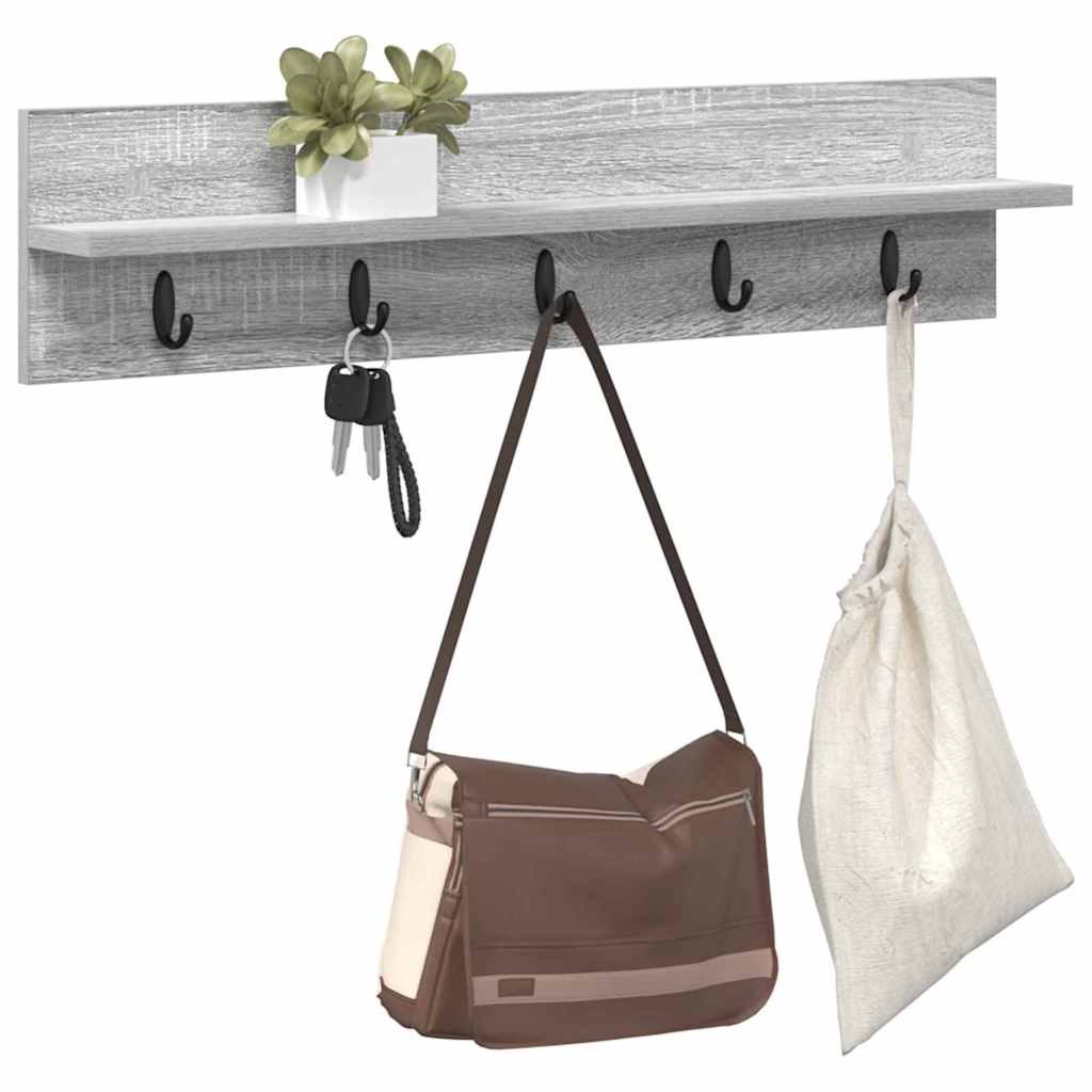 Wall-Mounted Coat Rack Wall-Mounted Grey Sonoma Engineered wood