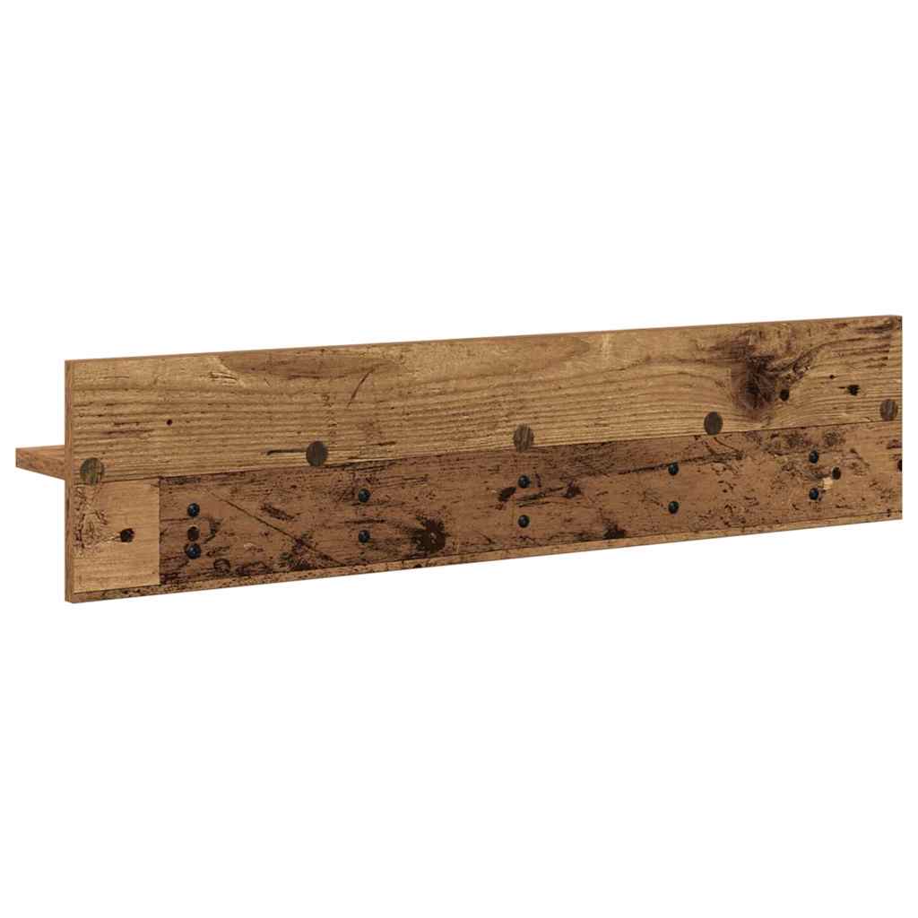 Wall-Mounted Coat Rack Wall-mounted Old Wood 80 x 10.5 x 18 cm