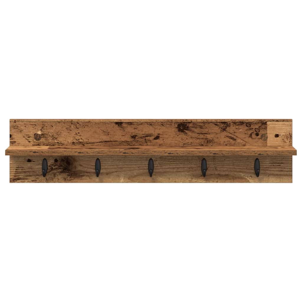 Wall-Mounted Coat Rack Wall-mounted Old Wood 80 x 10.5 x 18 cm