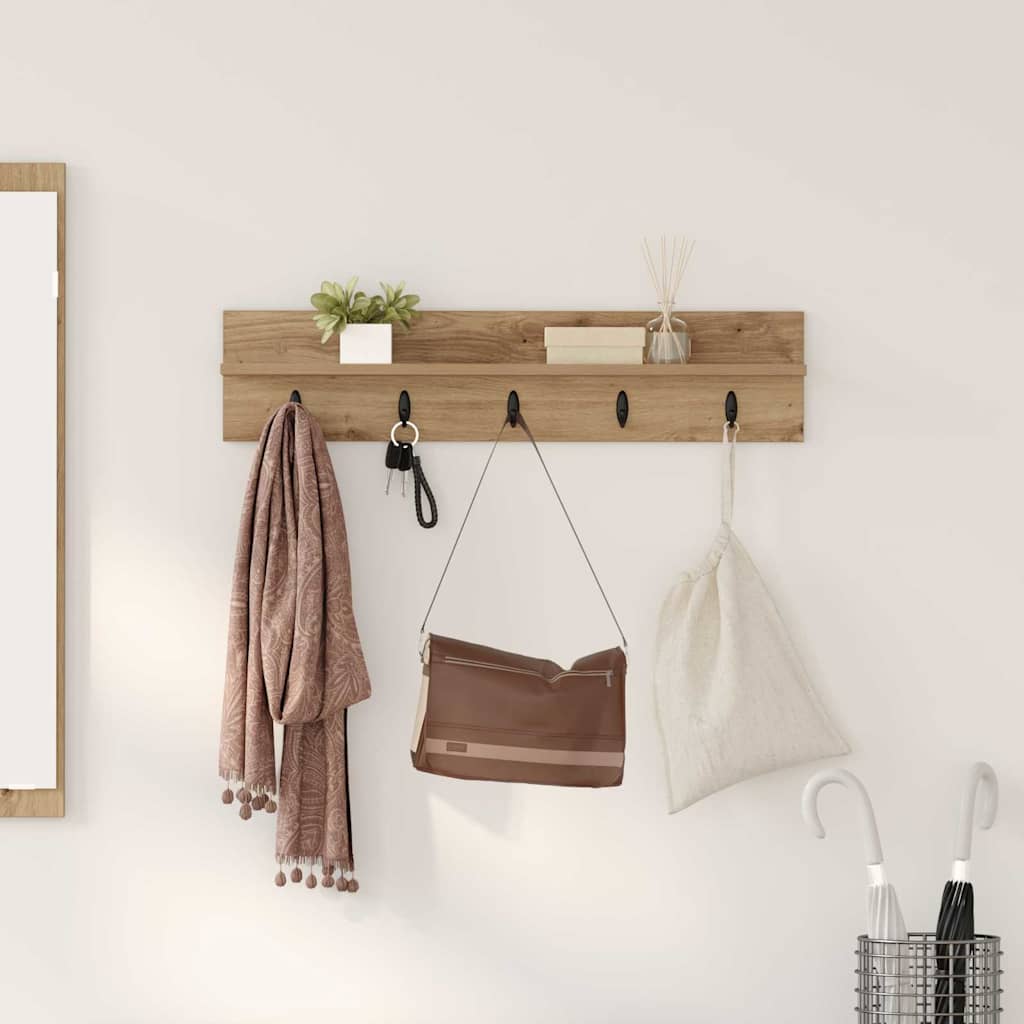 Wall-Mounted Coat Rack Wall-Mounted Artisan Oak Engineered wood