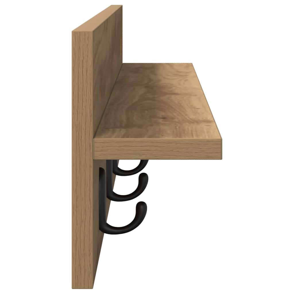 Wall-Mounted Coat Rack Wall-Mounted Artisan Oak Engineered wood