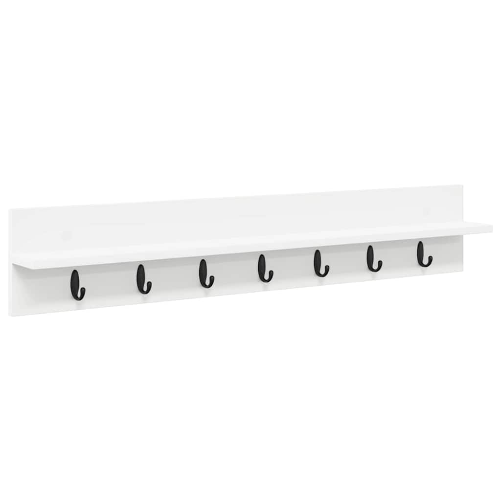 Wall-Mounted Coat Rack Wall-Mounted White 100 x 10.5 x 18 cm