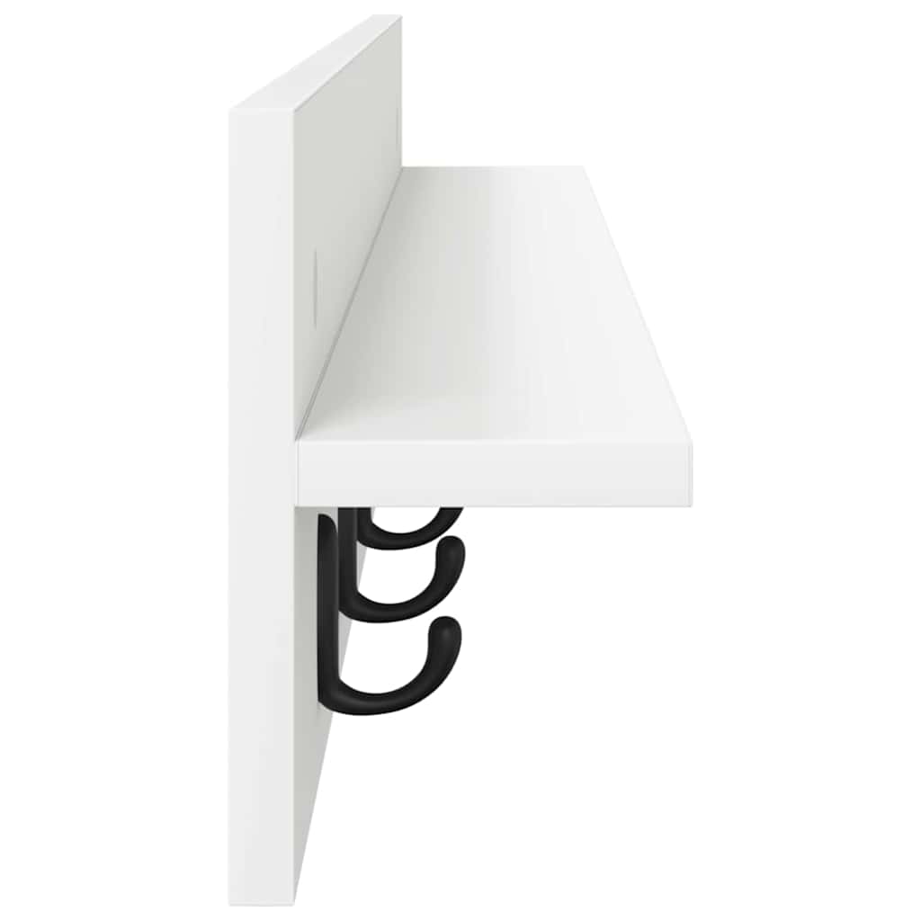 Wall-Mounted Coat Rack Wall-Mounted White 100 x 10.5 x 18 cm
