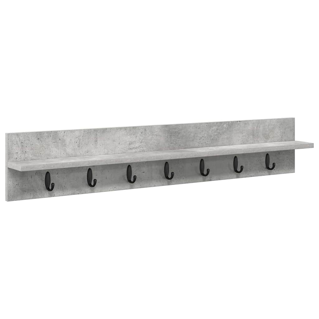 Wall-Mounted Coat Rack Wall-Mounted Concrete Grey