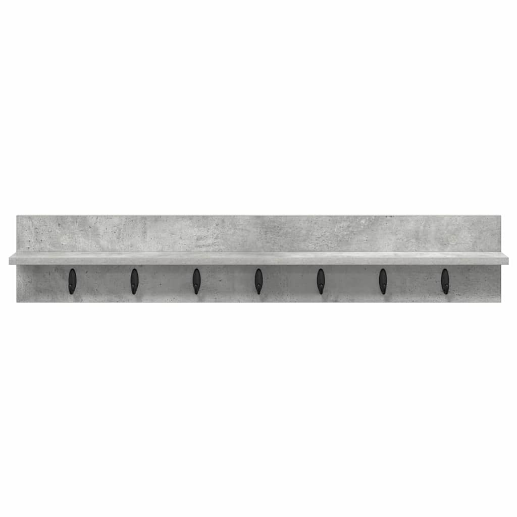 Wall-Mounted Coat Rack Wall-Mounted Concrete Grey